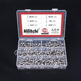 Hilitchi 410 - Juego de tornillos de acero inoxidable #8 con punta perforadora, 200 piezas