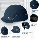 Gorra de béisbol de seguridad, ligera, de seguridad, protección de la cabeza, transpirable, gorra de protección de la cabeza (M18109H-Navy-Micro Brim)