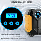 Compresor de Aire,Inflador de Llantas,Bomba de Aire Portátil para Neumáticos de Coche Bomba de Neumático Digital de 12 V CC 150 PSI con Luz LED de Emergencia para Coches,Camiones y Otros Inflables.