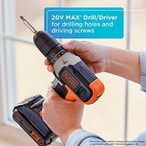 beyond by BLACK+DECKER - BDPK70284C1AEV Juego de herramientas para el hogar con taladro/desarmador de 20 V máx, 83 piezas