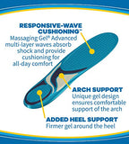 Dr. Scholl’s Comfort and Energy Massaging Gel Insoles for Men, 1 Pair, Size 8-14