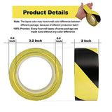 Cinta de seguridad de advertencia de peligro, 36 yardas x 2 cm x 4 rollos, color amarillo y negro, rollo de cinta de precaución, impermeable, antideslizante, no abrasiva, autoadhesiva, para piso de pared, piso, equipo de tuberías, fábrica