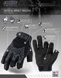 Ironclad Guantes tácticos de gatillo de impacto, cumplen con la TAA, lo mejor para militares, policías, airsoft, paintball, lavable a máquina, tamaño XS-XXXXL (1 par), negro (IEXT-FRIBLK-04-L), grande