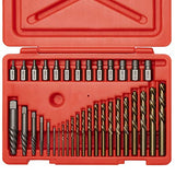 NEIKO 04206A Screw Extractor | 35 Pieces Broken Bolt Remover | Multi Spline and Spiral Extractors | 5/64” to 1/2" | Stripped Screws, Studs, Fittings and Lugs Extraction Set | Left Hand Drill Bits