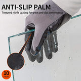 Vgo... 10-Pares Guantes de Trabajo y Jardinería con Revestimiento de Nitrilo (Tamaño 7/S, Negro, NT2110)