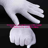 Guantes de algodón blancos, Shynek 3 pares de guantes de algodón para mujer, eczema, manos secas, servir, manipulación de películas, marchas, archivo, colección de monedas