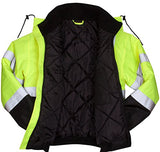 PYRAMEX RJ3210L RJ32 Series - Chaqueta bomber de alta visibilidad con forro acolchado, talla L