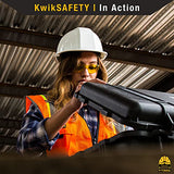 KwikSafety (Charlotte, NC) - Casco de tortuga (10 rejillas de ventilación gratis, tapones para los oídos), estilo de gorra estándar (talla única) ANSI casco de seguridad OSHA ligero tipo 1 clase C, color blanco