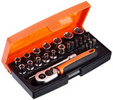 Bahco SL25 Socket Set 25 Piece 1/4 Inch Drive by Bahco