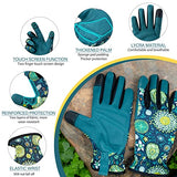 Isilila Guantes de jardinería de cuero para mujer, guantes de trabajo transpirables de alta calidad para yark/jardín y trabajo diario, guantes Greden con pantalla táctil para desmalezar, excavar, plantar