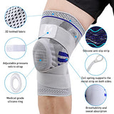 Rodillera DiiKoo con estabilizadores laterales, de compresión, con funda, almohadillas de gel de rótula y correas, protector de rodilla de grado médico para correr, desgarro de menisco, ligamento cruzado anterior, artritis, para hombre y mujer