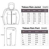 Traje, ropa de lluvia TideWe impermeable, transpirable, ligero (color negro, talla S)