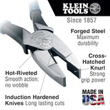 Klein Tools HD213-9NE Pinza de Electricista 9-1/4" NE, Alta Palanca HD