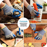 WINUSUAL Guantes resistentes a los cortes de nivel 5 de protección, con revestimiento de látex ecológico, comodidad y destreza, guantes de corte de seguridad para cocina, desprendimiento de ostras, corte de carne, mandolina, pequeño