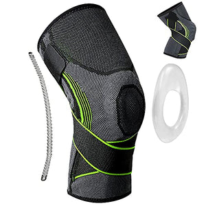 Jasonwell Rodillera Deportiva Elastica Ajustable con Soporte de Gel y Varillas Laterales Rodillera Compresion Rodillera Rodilla Soporte para Correr Basquetbol Voleibol Bicicleta Montaña y Actividades Deportivas(1 pieza,Medium)