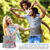 ORTONYX Lumbar Support Belt Lumbosacral Back Brace – Ergonomic Design and Breathable Material - M/L (Waist 31.5"-39.4") Gray/Red