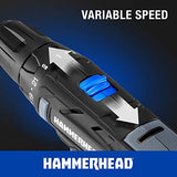 Hammerhead HCDD201 - Kit de taladro inalámbrico (20 V, 2 velocidades)