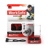 Alpine WorkSafe Tapones Protección auditiva para los DIY y el Trabajo - Tapones de Trabajo - Cordón de Seguridad Gratuito - Cómodo Material hipoalergénico - Tapones Reutilizables