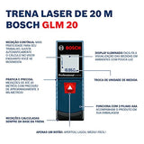 Medidor de distancias GLM 20, Bosch