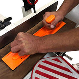 Fulton Safety - Juego de 5 piezas de bloque de empuje y palo de empuje para carpintería de seguridad, color naranja, ideal para carpintería y uso en sierras de mesa, mesas de router, juntas y sierras de cinta