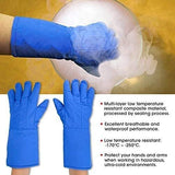 Guantes impermeables, guantes de nitrógeno líquido. Guantes criogénicos Guantes de trabajo protector impermeables Guantes de nitrógeno líquido congelados Guantes impermeables Almacenamiento frío Cryo