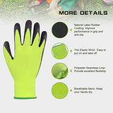 3 pares de guantes de jardinería para niños de 2 a 13 años, guantes de jardín con revestimiento de goma para niños y niñas, guantes de agarre de jardín para niños (talla 6 (edad 11 a 13 años), color verde