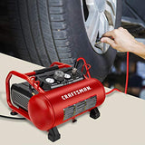 Compresor de aire Craftsman, 3 galones 1,5 HP Max 155 psi, sin aceite, portátil, rojo - CMXECXA0200341