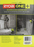 Ryobi P721 One+ 1,800 Lumen 18V Hybrid AC and Lithium Ion Powered Flat Standing LED Work Light with Onboard Mounting Options (Battery and Extension Cord Not Included, Light Only)