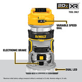 DeWalt DCW600B 20 V Max XR Router compacto (solo herramienta)