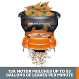 WORX 13 Amp Electric Leaf Mulcher with 11:1 Mulch Ratio and Fold-down Compact Design - WG430