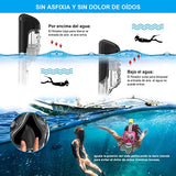 Hisemy Máscara de Buceo, 180° Vista Facial Completa Mascara de Buceo, Libre Anti vaho y Anti Fugas con Montaje de cámara para Adultos y Niños(L-XL)