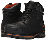 Timberland PRO Boondock Botas de trabajo industriales impermeables con puntera de seguridad compuesta de 6 pulgadas para hombre, negro cuero plena flor, 10