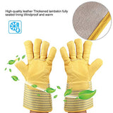 Guantes criogénicos Guantes de trabajo de cuero Resistentes al frío Guantes cálidos de invierno Resistente al viento Impermeable Puño largo Nitrógeno líquido Protección para las manos Unisex