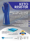 DPL KETO RESISTER, guante resistente a los productos químicos recubierto de PVA de 11 mil; longitud de 13 pulgadas