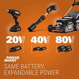 WORX 20V Cordless Drill Driver, 20V Circular Saw and 20V Cordless Reciprocating Saw Combo Kit 2 Batteries and 1 Charger Included WX956L (WX956L)