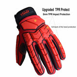 Guantes antivibración, guantes de impacto para hombre, con acolchado SBR TPR, guantes de trabajo de seguridad resistentes