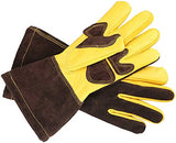 QQX Mitones Perfectos For Soldar/Guantes De Soldador, Guantes De Cuero For Soldar, Manoplas For Chimenea/Camping/Cocina/Jardinería