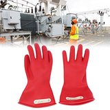 Pongnas Par de Guantes aislantes de látex, Clase 00, Dedo Completo, bajo Voltaje, 500 V, Guantes Reutilizables, IEC 60693-2014(9)