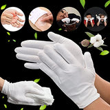 24 guantes blancos de algodón para manos secas hidratantes durante la noche, guantes de eccema para niños, guantes para dormir para mujeres, joyas cosméticas, guantes hidratantes de inspección de monedas (pequeños)