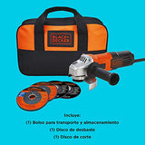 BLACK+DECKER Mini Esmeriladora Angular 4-1/2 Pulgadas G650K5-B3