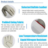 Guantes criogénicos ultra largos para exteriores, pala de nieve a baja temperatura, impermeables, guantes protectores de nitrógeno líquido, guantes congelados, almacenamiento en frío, color blanco, 45 cm (mediano)