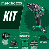 Metabo HPT Kit de taladro de martillo inalámbrico MultiVolt de 36 V con baterías y cargador | DV36DAG