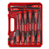 Milwaukee Juego de 12 destornilladores trilóbulos 4932472003, color rojo