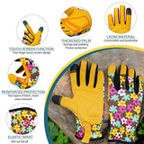 Isilila Guantes de jardinería para mujer, guantes de trabajo transpirables para patio/jardín con pantalla táctil para malezar, excavar, plantar