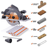 Evolution - 027-0004C Power Tools R185CCSX Kit de sierra circular multimaterial de 7-1/4 pulgadas con pista de 40 pulgadas