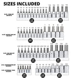 NEIKO 01146A Premium Master Combination Bit Socket Wrench Set | 62 Piece | SAE and MM | 1/4" and 3/8” Drive | Ratchet and Extensions | Torx | Hex | E-Torx | Screwdriver | S2 Steel Bits | Cr-V Sockets