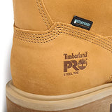 Timberland PRO Botas de trabajo con cierre directo para hombre de 8 pulgadas, impermeables, aisladas