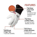 Lincoln Electric Premium TIG Welding Gloves | Top Grain Leather | High Dexterity | Medium | K2983-M