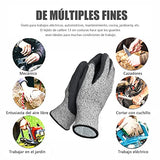 VIRIDIANA Guantes Anticorte Nivel 5 de Protección, Guantes resistentes a los cortes, industriales, antipinchazos, protección de manos para jardinería, M, Verde