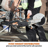 Evolution R230DCT - 9 in Concrete Saw (Aka Circular Saw, Angle Grinder, Chop Saw, Cut Off Saw, Demo Saw, Disc Cutter, Power Cutter) - 15A Motor, No Gas - 3-1/2 In Cut - Incl Diamond Masonry Blade